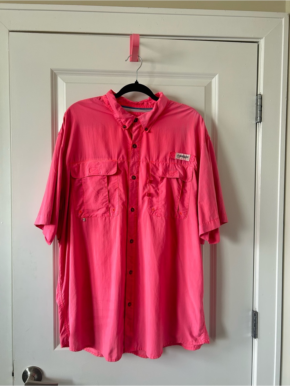 Magellan Outdoors Short-Sleeve Button-Up Shirt - Pink